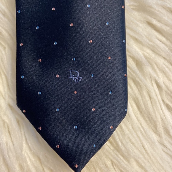 Christian Dior Man Tie navy blue color excellent condition - Picture 2 of 8